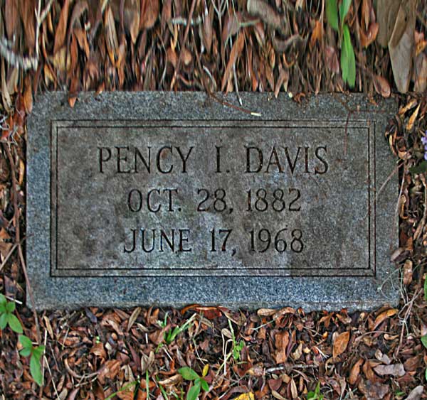 Pency I Davis Gravestone Photo