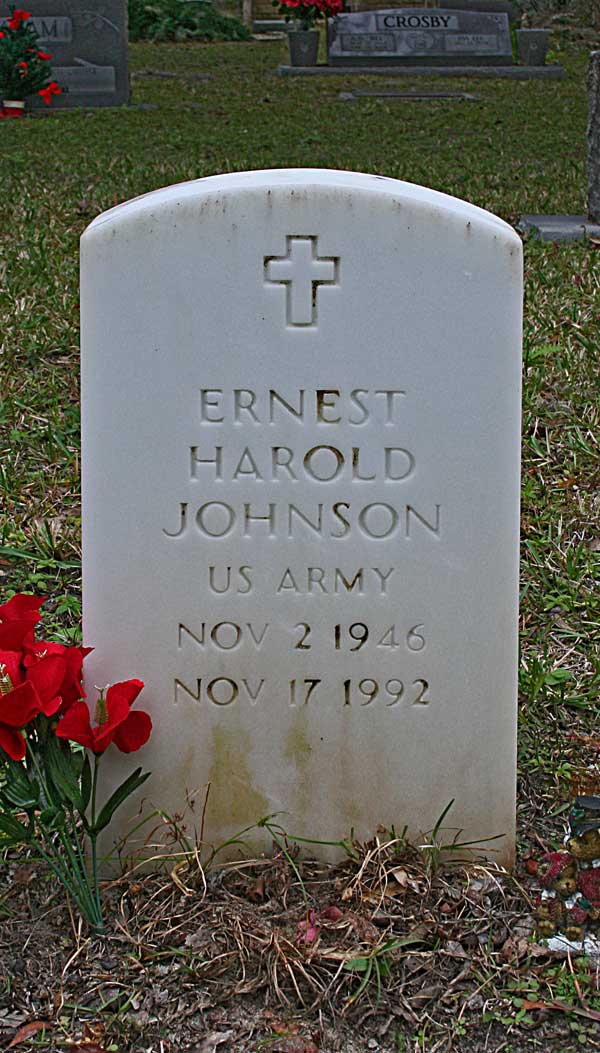 Ernest Harold Johnson Gravestone Photo