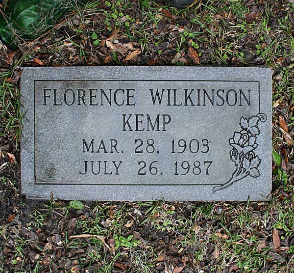 Florence Wilkinson Kemp  Gravestone Photo