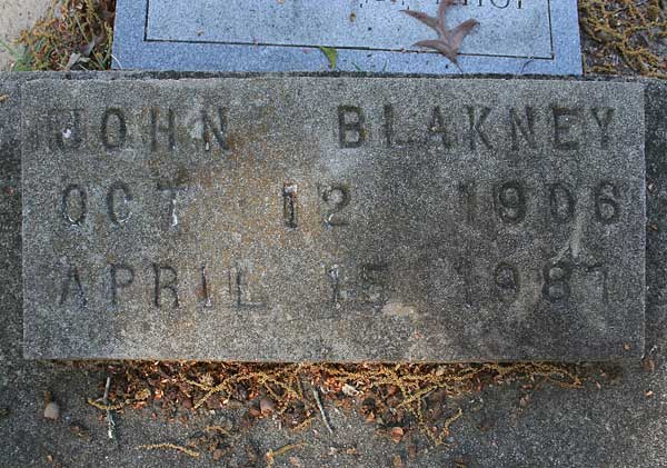 John Blakney Gravestone Photo