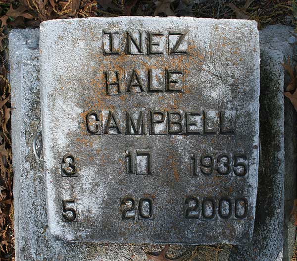 Inez Hale Campbell Gravestone Photo