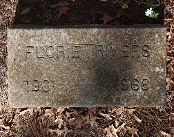 Florie Rivers Gravestone Photo