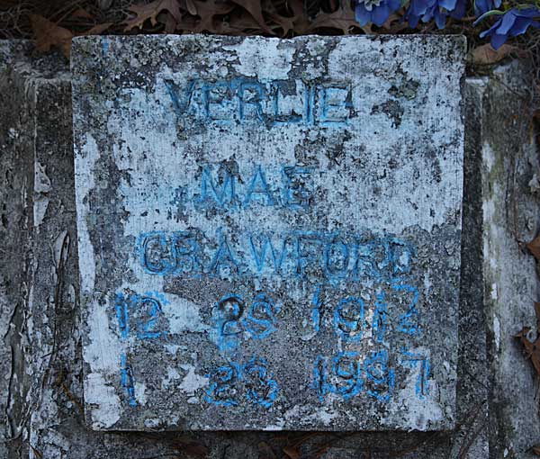 Verlie Mae Crawford Gravestone Photo