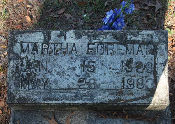 Martha Foreman Gravestone Photo