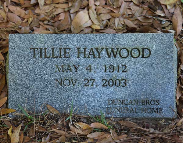 Tillie Haywood Gravestone Photo