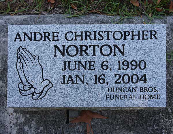 Andre Christopher Norton Gravestone Photo