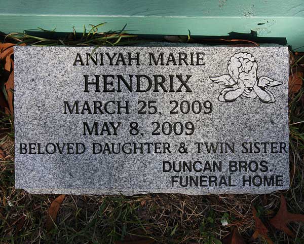Aniyah Marie Hendrix Gravestone Photo