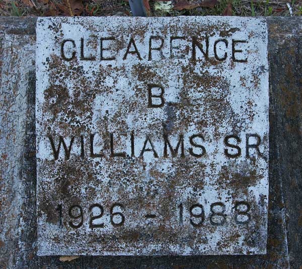 Clearence B. Williams Gravestone Photo