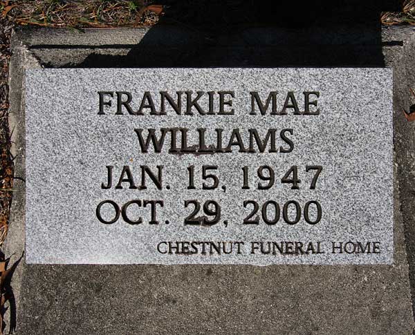 Frankie Mae Williams Gravestone Photo