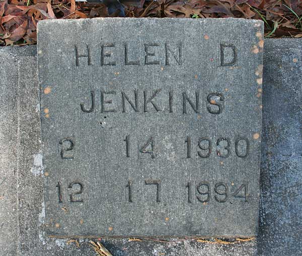 Helen D. Jenkins Gravestone Photo