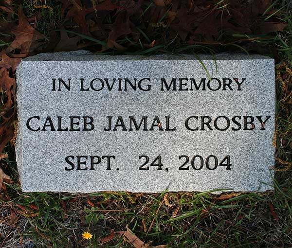 Caleb Jamal Crosby Gravestone Photo