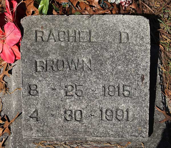 Rachel D. Brown Gravestone Photo