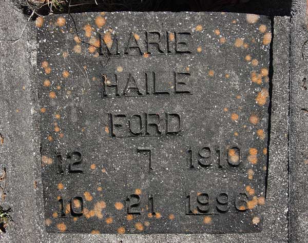 Marie Haile Ford Gravestone Photo