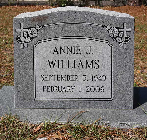 Annie J. Williams Gravestone Photo