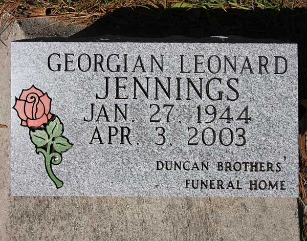 Georgian Leonard Jennings Gravestone Photo
