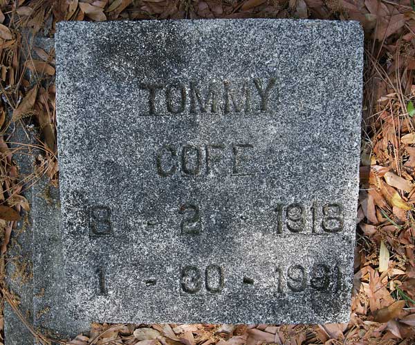 Tommy Goff Gravestone Photo