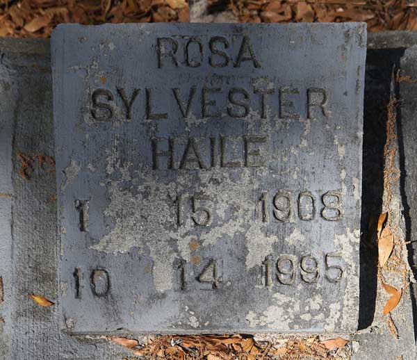 Rosa Sylvester Haile Gravestone Photo