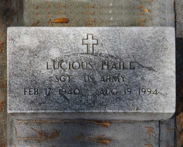 Lucious Haile Gravestone Photo