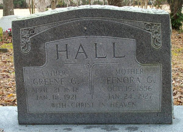 Greene C. & Eenora G. Hall Gravestone Photo