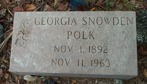Georgia Snowden Polk Gravestone Photo