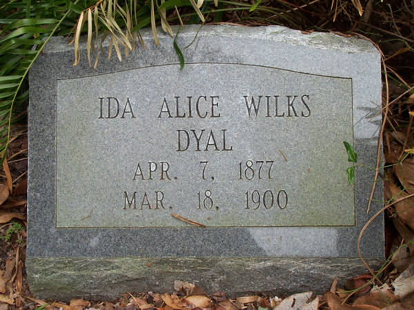 Ida Alice Wilks Dyal Gravestone Photo