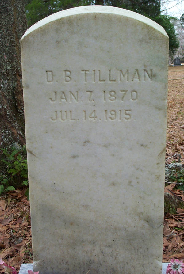 D.B. Tillman Gravestone Photo