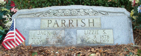 Jack J. & Lizzie S. Parrish Gravestone Photo
