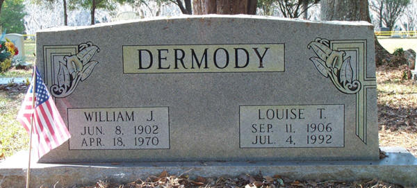 William J. & Louise T. Dermody Gravestone Photo