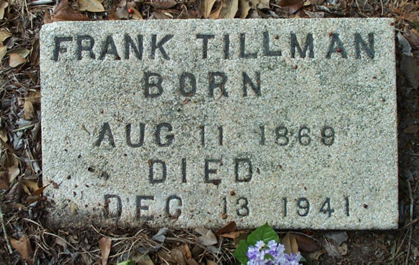 Frank Tillman Gravestone Photo