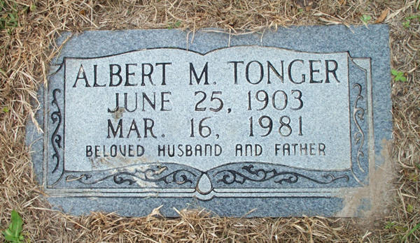 Albert M. Tonger Gravestone Photo