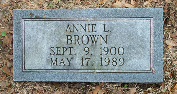 Annie L. Brown Gravestone Photo