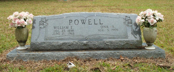William E. & Ona A. Powell Gravestone Photo