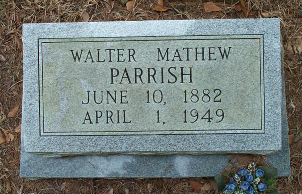 Walter Mathew Parrish Gravestone Photo