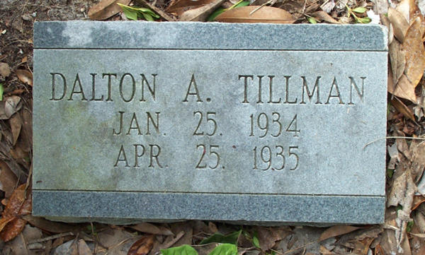 Dalton A. Tillman Gravestone Photo