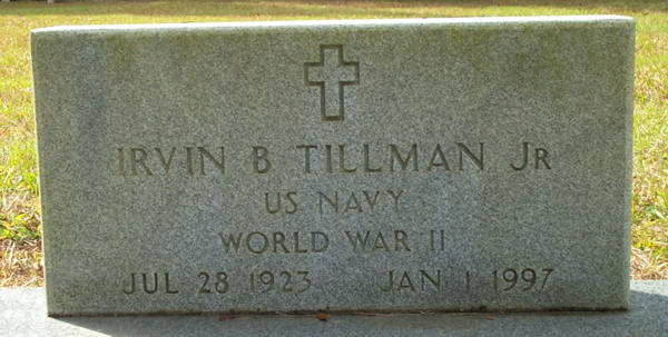 Irvin B. Tillman Gravestone Photo
