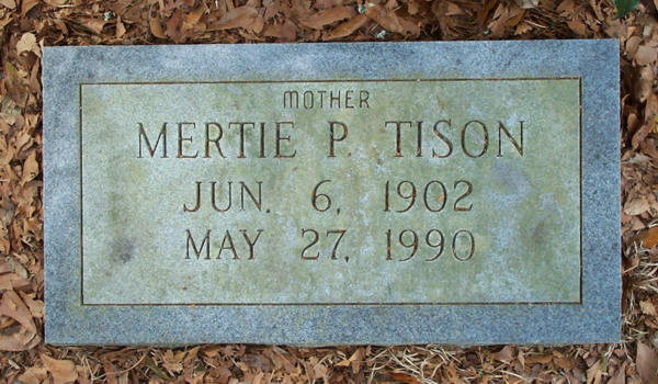 Mertie P. Tison Gravestone Photo