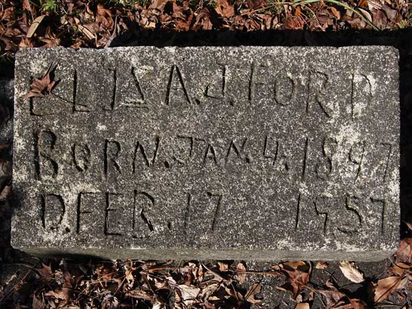 Eliza J. Ford Gravestone Photo