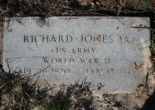 Richard Jones Gravestone Photo
