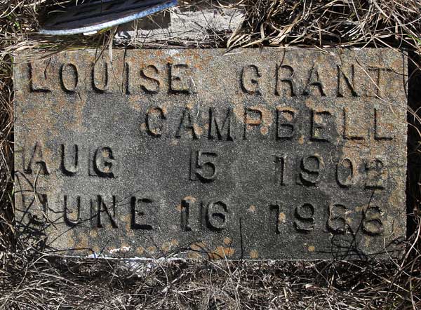 Louise Grant Campbell Gravestone Photo