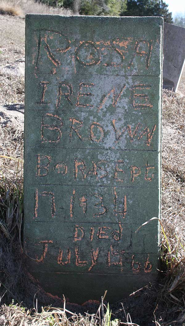 Rosa Irene Brown Gravestone Photo