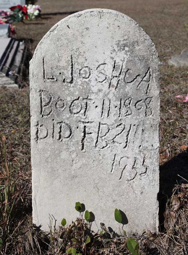 L. Joshua Gravestone Photo