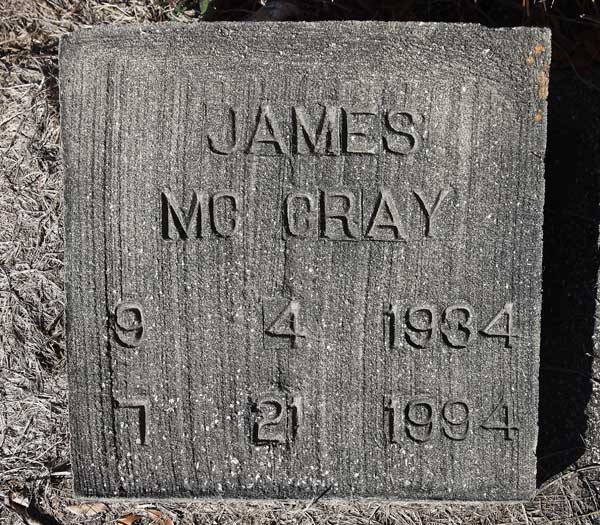 James McCray Gravestone Photo