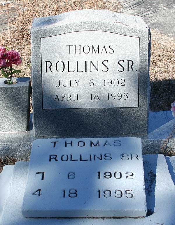 Thomas Rollins Gravestone Photo
