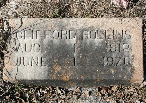 Clifford Rollins Gravestone Photo