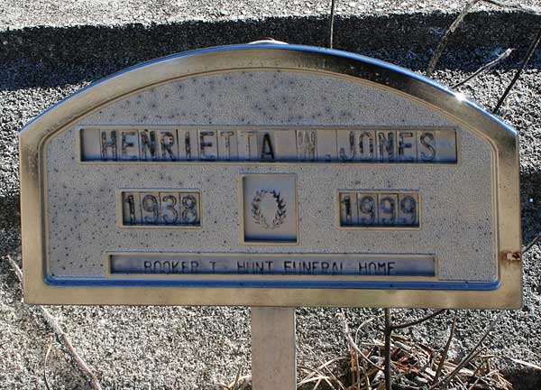 Henrietta W. Jones Gravestone Photo