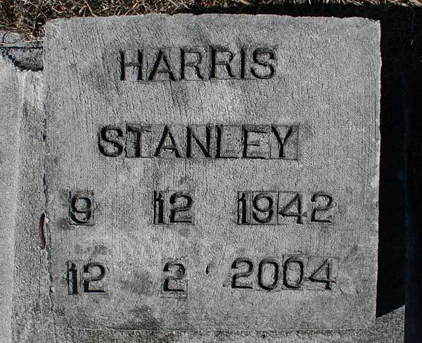 Harris Stanley Gravestone Photo