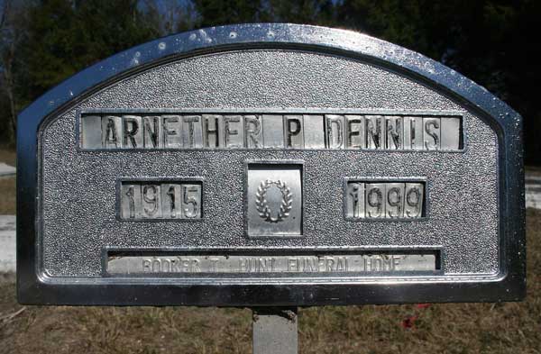 Arnether P. Dennis Gravestone Photo