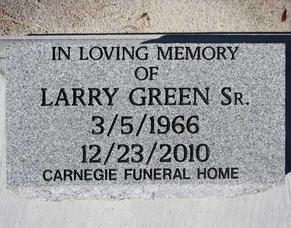Larry Green Gravestone Photo