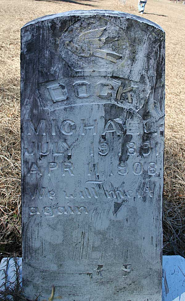 Michael Dock Gravestone Photo