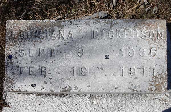 Louisiana Dickerson Gravestone Photo